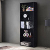 5-Shelf Storage Bookcase Modern Multi-Functional Display Cabinet-White