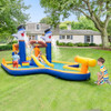 7-In-1 Water Slide Park with Splash Pool and Water Cannon with 750W Blower