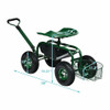 Heavy Duty Garden Cart with Tool Tray and 360 Swivel Seat