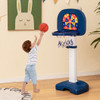 4-In-1 Adjustable Kids Basketball Hoop with Ring Toss Sticky Ball