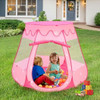 Pink Portable Kid Play House Play Tent with 100 Balls