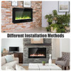 36 Inch Electric Fireplace Insert Wall Mounted with Timer