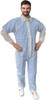 White Disposable Coveralls for Men, Large. 40 GSM Polypropylene Hazmat Suits Disposable. Unisex Ful