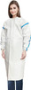 Disposable Isolation Gowns in Bulk. Pack of 25 White Polypropylene 50 gsm Frocks with Waterproof Mi