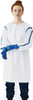 Disposable Gowns. Pack of 5 White Adult Isolation Gowns Medium. 35 gsm SMS Medical Gowns with Tie B