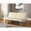 Splitback Multi-Position Futon Sofa Sleeper in Vanilla