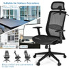 Height Adjustable Ergonomic High Back Mesh Office Chair with Hange-Black