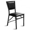 Set of 2 Metal Folding Dining Chair with Space Saving Design