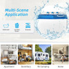 26lbs Portable Semi-Automatic Twin Tub Washing Machine with Drain Pump-Blue