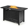 42 Inch 60 000 BTU Rectangular Propane Fire Pit Table with Waterproof Cover