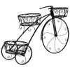 Tricycle Plant Stand Flower Pot Cart Holder in Parisian Style