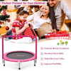 36 Inch Kids Trampoline Mini Rebounder with Full Covered Handrail-Pink