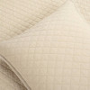 Full/Queen Lightweight Cotton Linen Beige Textured Reversible 3-Piece Quilt Set