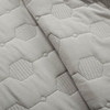 Full/Queen Hexagonal Pattern Lightweight Grey Textured Cotton 3 Piece Quilt Set