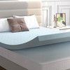 King size 4-inch Thick Soft Gel Memory Foam Mattress Topper in Light Blue