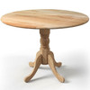 40-inch Round Solid Wood Farmhouse Kitchen Dining Table in Natural Wooden Finish