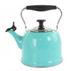 2.2 Quart Aqua Blue Green Teal Turquoise Stainless Steel Whistling Teapot Kettle