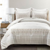 King size Scandinavian Chevron Beige Taupe 5 Piece Lightweight Comforter Set