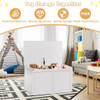Safety Hinge Wooden Chest Organizer Toy Storage Box-Gray