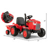 12V Kids Ride On Tractor with Trailer and Remote Control-Green