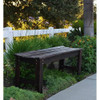 4-ft. Outdoor Patio Cedar Wood Backless Garden Bench in Burnt Brown Finish