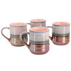 Gibson Home Copper Tonal 4 Piece 18 Ounce Stoneware Cup Set in Mauve Gibson Home Copper Tonal 4 Piece 18 Ounce Stoneware Cup Set in Mauve
