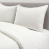 King/CAL King Lightweight Cotton Linen White Reversible 3-PC Quilt Set