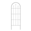 Outdoor 80-inch Tall Garden Trellis in Black Powder Coated Steel Finish