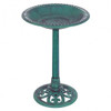 Outdoor Garden Green Pedestal Bird Bath Feeder