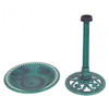 Outdoor Garden Green Pedestal Bird Bath Feeder