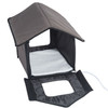 Heated Outdoor Cat House with Lamb Wool Padded Cats Bed in Brown