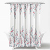 72-inch White Blue Coral Watercolor Floral Shower Curtain