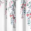 72-inch White Blue Coral Watercolor Floral Shower Curtain