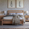 Full size Farmhouse Solid Wood Platform Bed Frame with Headboard Footboard