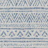 2 ft. x 3 ft. Blue Grey Chevron Coastal Boho Style Indoor Outdoor Area Rug