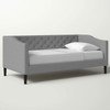 Twin size Modern Grey Fabric Upholstered Button-Tufted Daybed