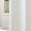 72-inch Taupe Tan and White Stripes Cotton Shower Curtain