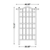 75-inch Outdoor White Vinyl Garden Plant Trellis with Ground Anchors