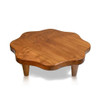 16" Teak Wood Pedestal Stand for Aroma and Snacks