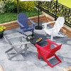 Acacia Wood Lounge Patio Adirondack Chair with Inclined Seat-Blue