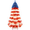 7.5 Feet Artificial Christmas Tree with Warm White LED Lights