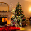 6 FT Pre-Lit Christmas Reindeer with 300 Warm White LED Lights and Zip Ties