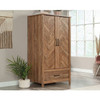 FarmHouse Rustic Herringbone 1 Drawer Garment Rod Wardrobe Armoire