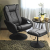 Sturdy Black Faux Leather Electric Massage Recliner Chair w/ Ottoman Sturdy Black Faux Leather Electric Massage Recliner Chair w/ Ottoman
