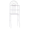 Over Toilet Bathroom Space Saving Storage Shelving Unit in White Metal Finish