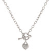 Toggle Pave Heart Necklace
