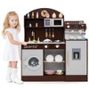 Kids Kitchen Set Wooden with Coffee Makers and Accessories-White