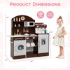 Kids Kitchen Set Wooden with Coffee Makers and Accessories-White