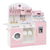 Kids Kitchen Set Wooden with Coffee Makers and Accessories-White