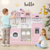 Kids Kitchen Set Wooden with Coffee Makers and Accessories-White